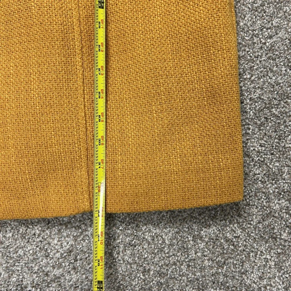 Chico's Coat Womens 1 Yellow Tweed Acrylic Collared Button Front Lined Pockets